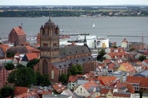 Stralsunds Altstadt von oben